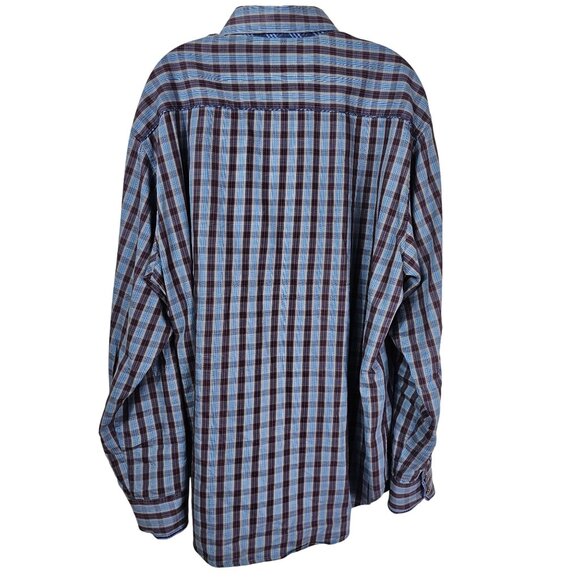 Robert Graham Mens Plaid Button Up Shirt Sz 2XL Flip Cuff Southwestern Old Money - Picture 6 of 11